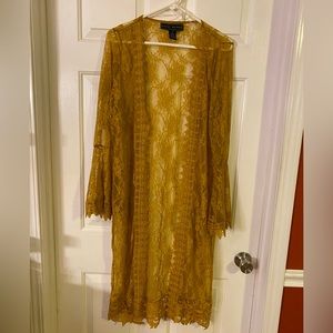 Polly & Esther Golden Lace Cardigan